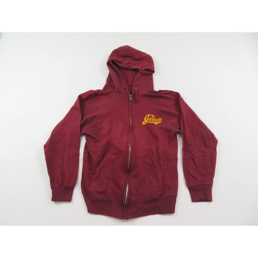 Medallion Named Jarrett Hoodie Sweatshirt Maroon Sz S-M 1980s
